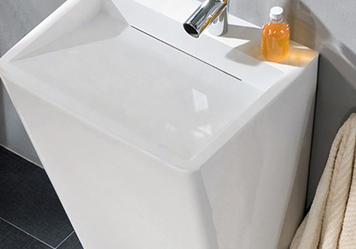 sturdy solid surface basin customized for hotel-3