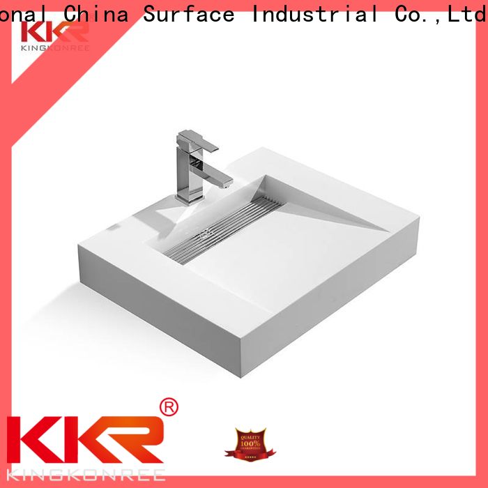 Pattern Modern Wall Hung Basin Supplier For Bathroom KingKonree