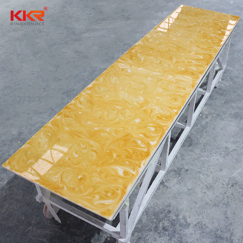 China Manufacture Artificial Stone Translucent Solid Surface Sheets KKR - A031