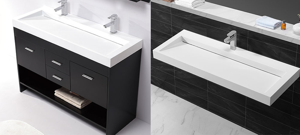 small white basin with cabinet price KingKonree manufacture