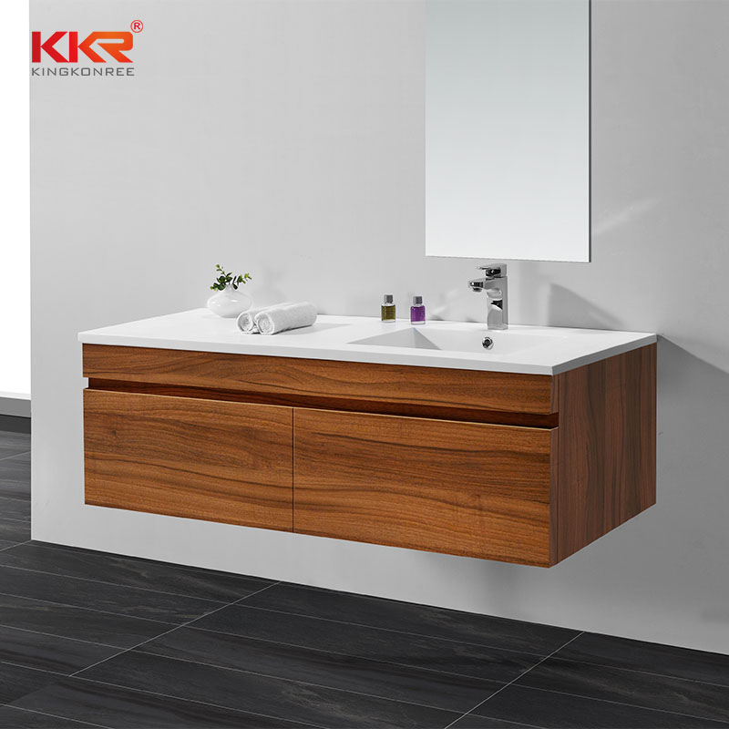 KingKonree Smooth Touch Acrylic Marble Solid Surface Cabinet Basin KKR-1551 Cabinet Basin image42