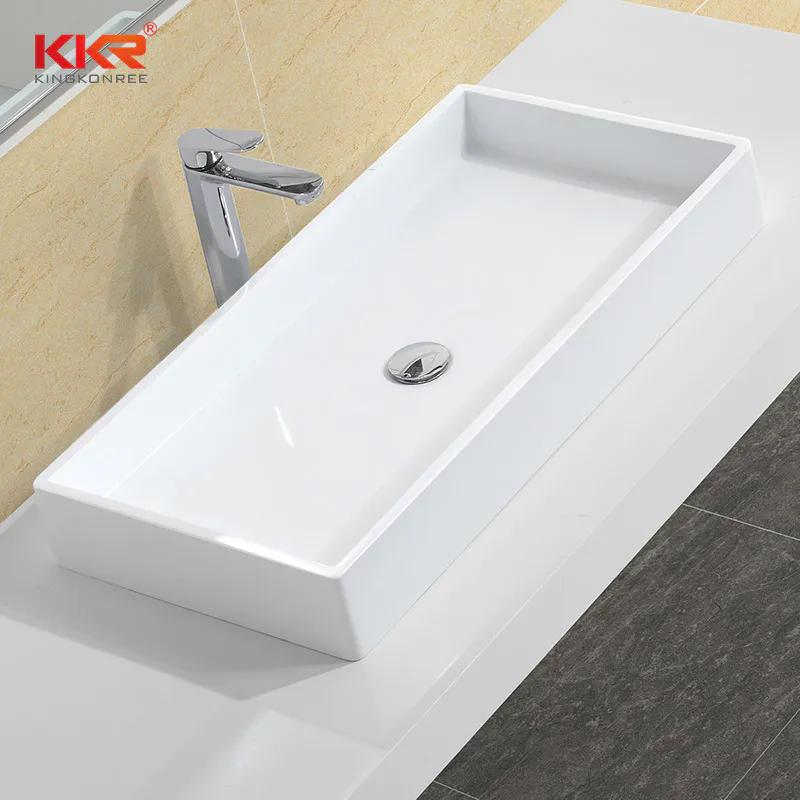 Rectangle Acrylic Solid Surface Above Counter Basin KKR-1327