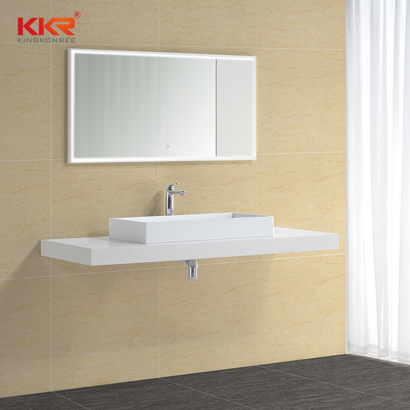 KingKonree Rectangle Acrylic Solid Surface Above Counter Basin KKR-1327 Above Counter Basin image39