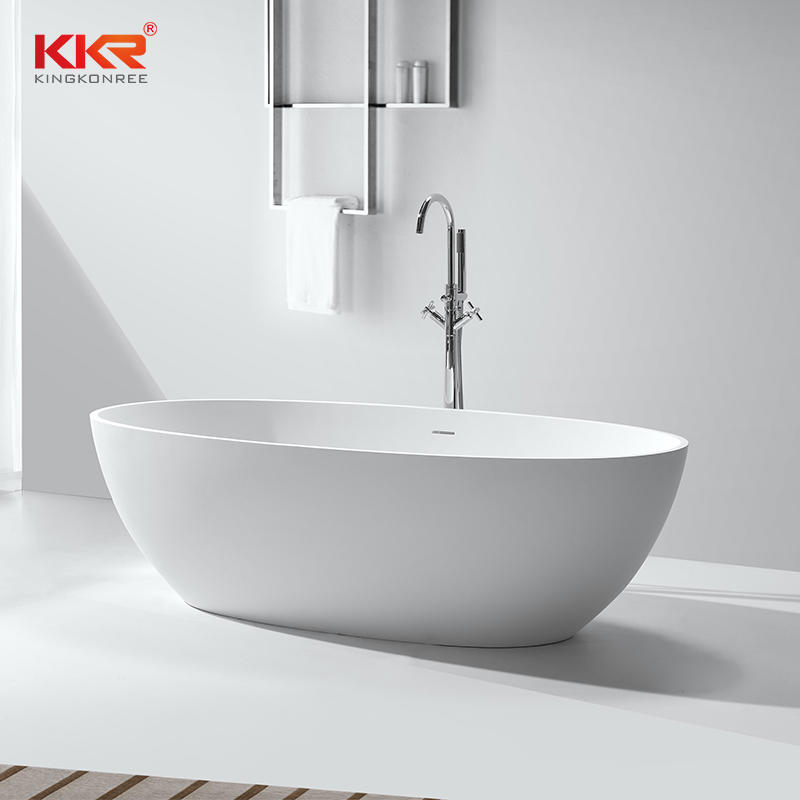 Hot Selling Artificial Stone Solid Surface Freestanding Soaking Bathtub  KKR-B003