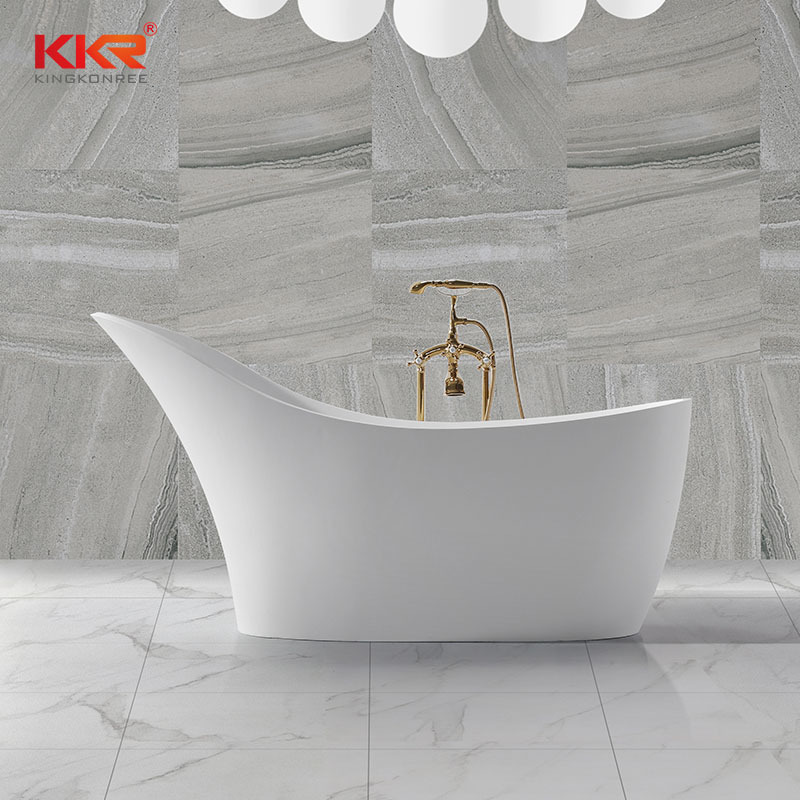 China Wholesale Artificial Stone Solid Surface Freestanding Bathtub KKR-B006