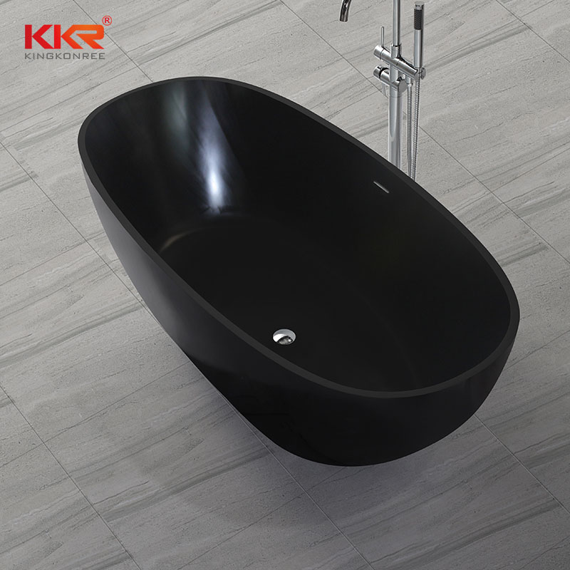 KingKonree Hot Selling Acrylic Solid Surface Bathtub With Modern Design KKR-B008 Solid Surface Bathtub image30