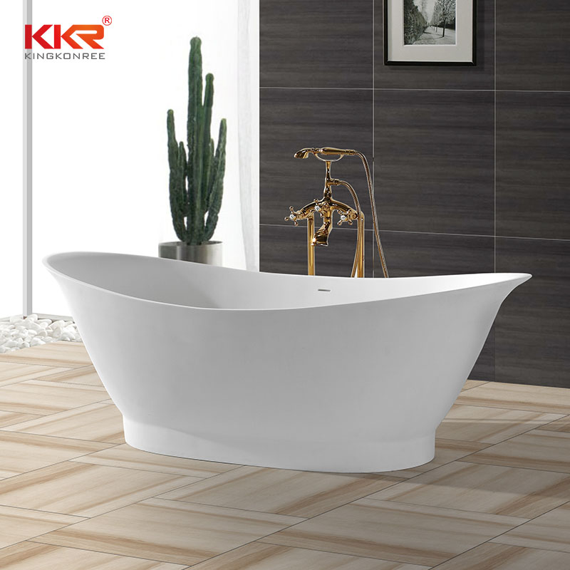 KingKonree High-End Solid Surface Bathtub With Oval Shape KKR-B010 Solid Surface Bathtub image28
