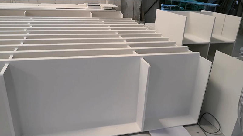 KKR Personalización de estante de superficie sólida acrílica de piedra artificial