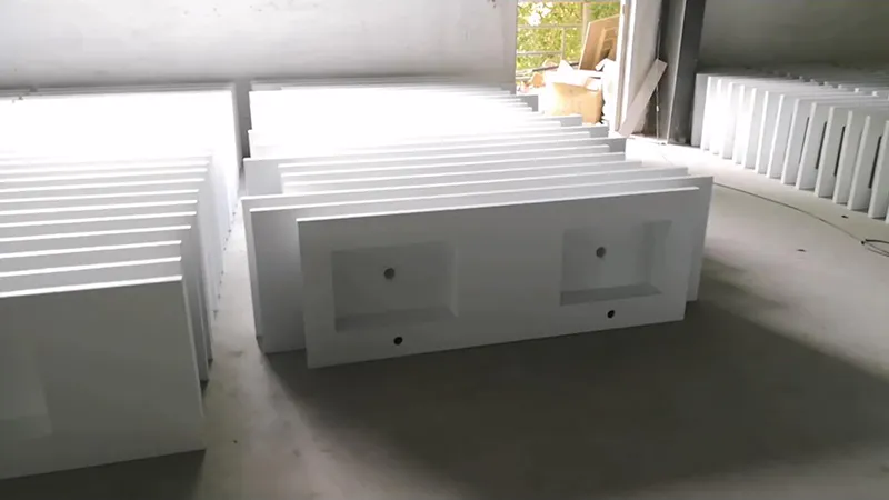 Solid Surface Cabinet Basin KKR-1356 Production
