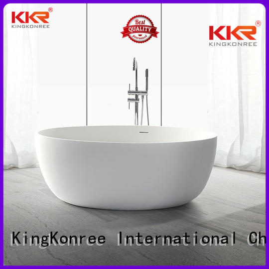 KingKonree Brand selling atrifial outside shape solid surface bathtub