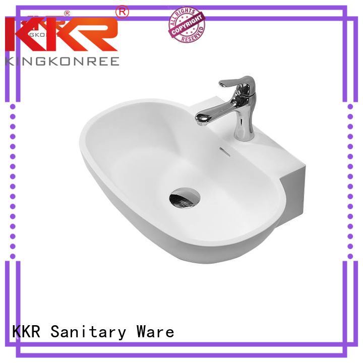 white solid above KingKonree Brand above counter basins