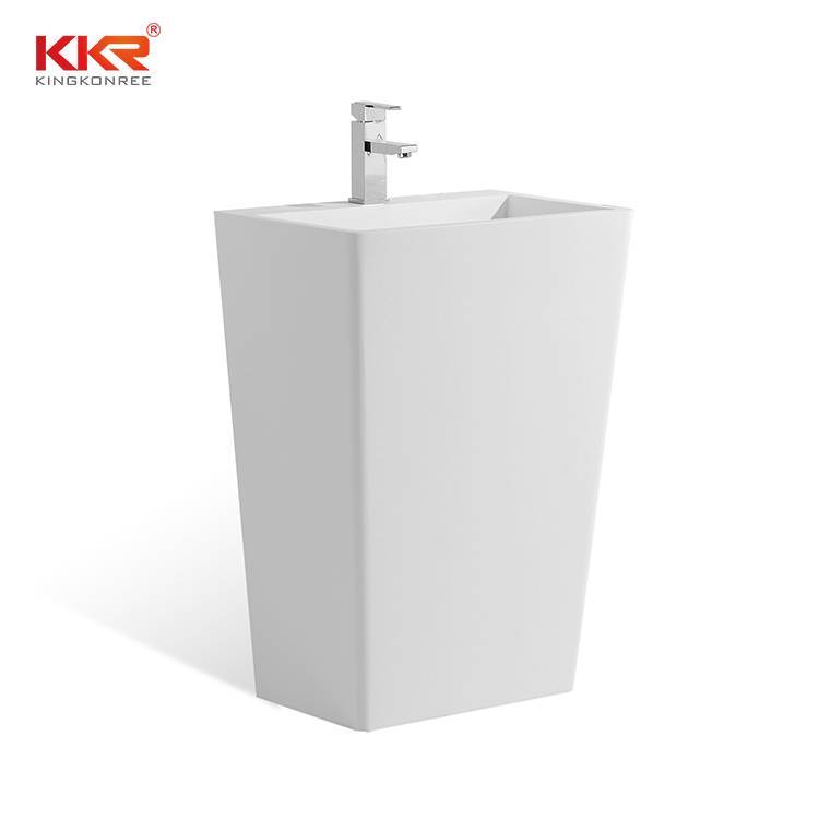 Bathroom Ware Acrylic Solid Surface Freestanding Basin KKR-1384