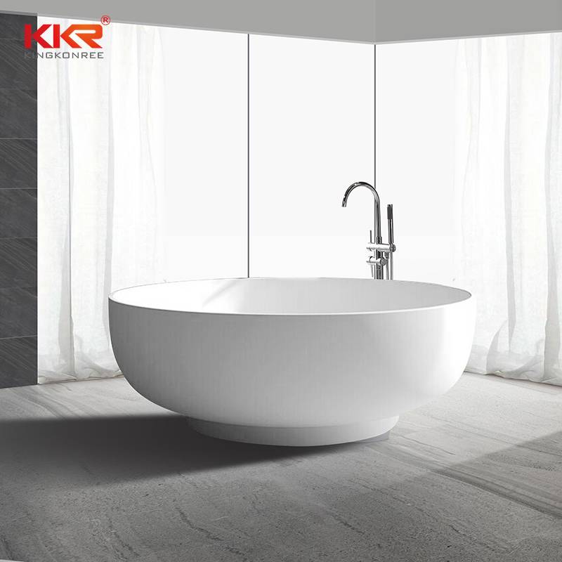 KingKonree 150cm Diameter Round Shape Solid Surface Bathtub KKR-B002-C Solid Surface Bathtub image35