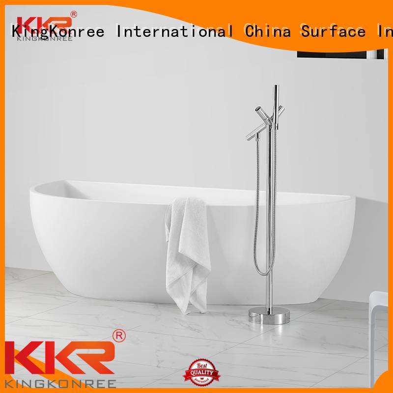 oval tub renewable KingKonree Brand Solid Surface Freestanding Bathtub manufacture