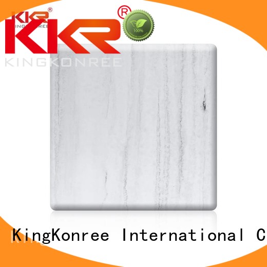 KingKonree grey solid surface sheet slabs customized for hotel