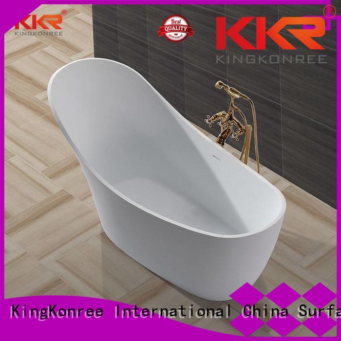KingKonree Brand bathtubs against custom Solid Surface Freestanding Bathtub