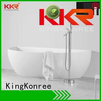 floor black OEM solid surface bathtub KingKonree