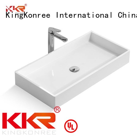above acrylic bathroom KingKonree Brand oval above counter basin factory