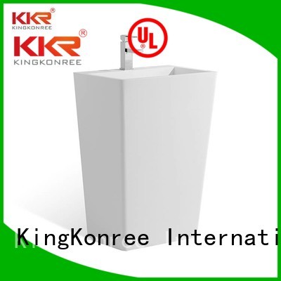 Quality KingKonree Brand bathroom free standing basins square pedestal