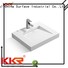 modern white acrylic KingKonree Brand wall mounted bathroom basin factory