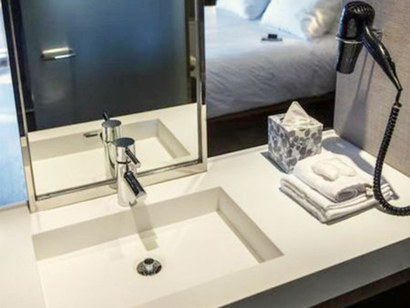 Solid Surface Hotel Bathroom Vanities for AC hotel