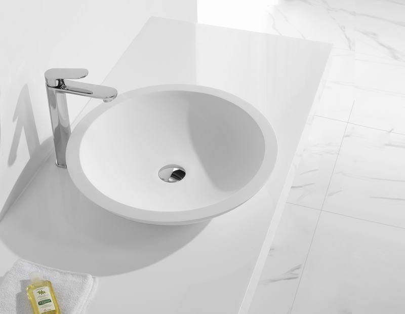 standard above counter vanity basin design for room