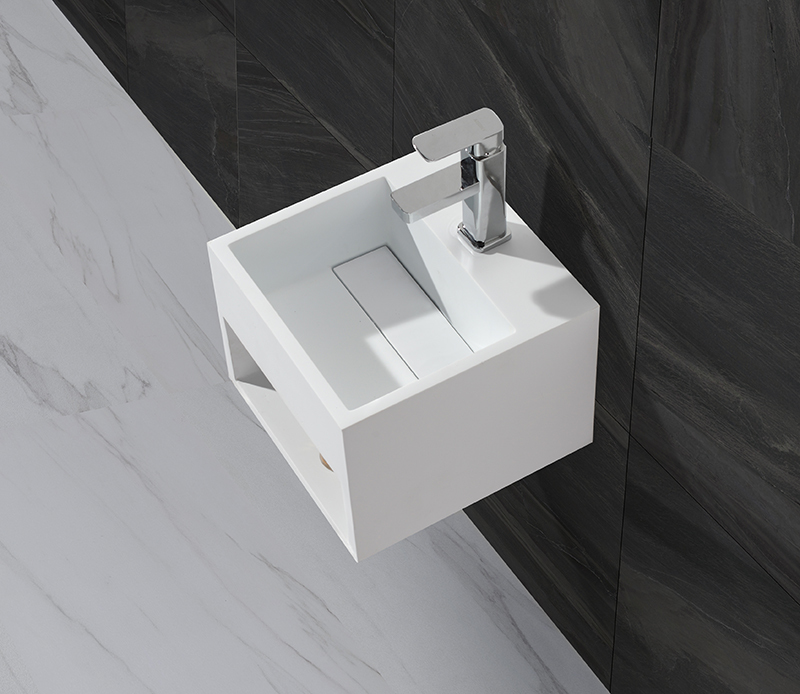 KingKonree Brand selling wall-hung artificial acrylic wall mounted wash basins