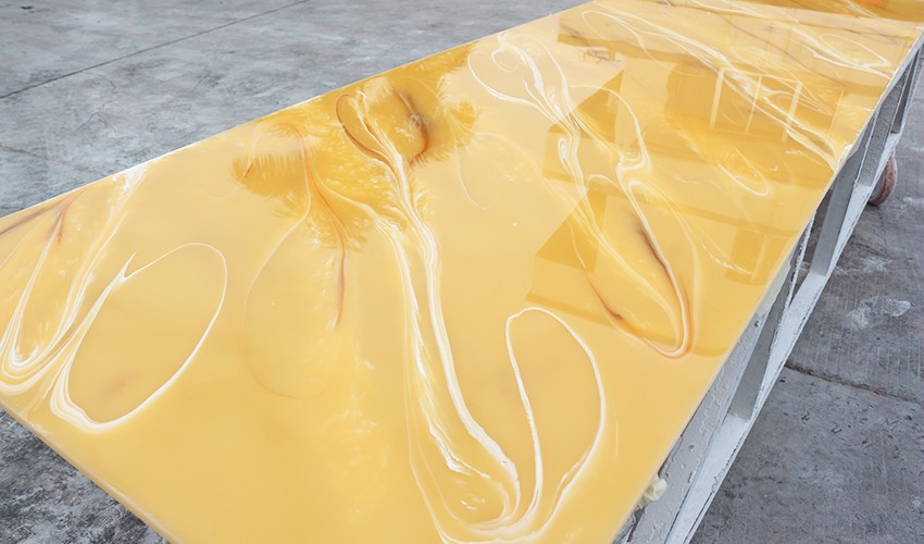 KingKonree yellow translucent stone panels sink for hotel-11