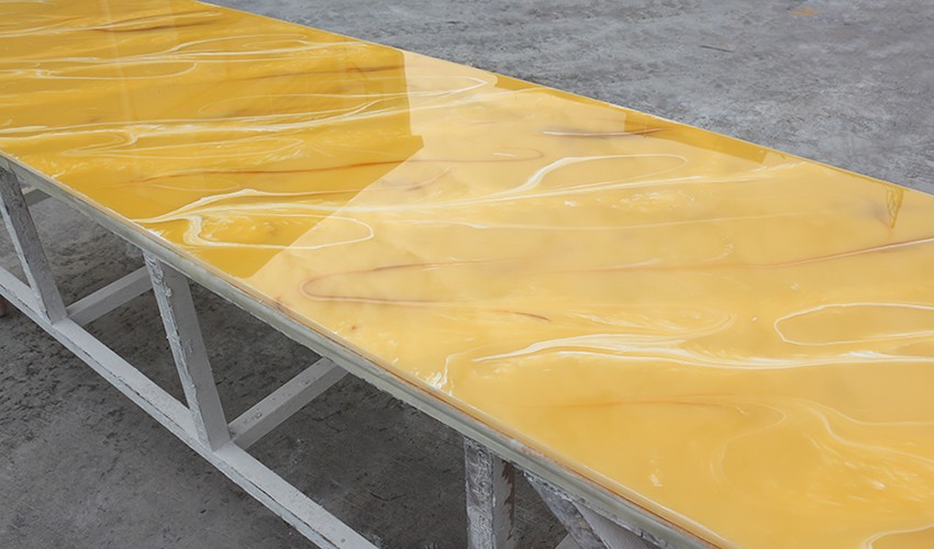KingKonree yellow translucent stone panels sink for hotel-12