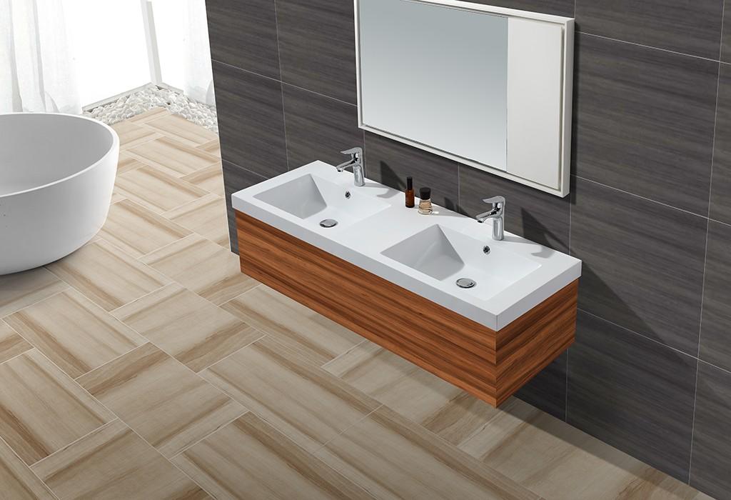 KingKonree smooth wash basin with cabinet hindware dark for bathroom