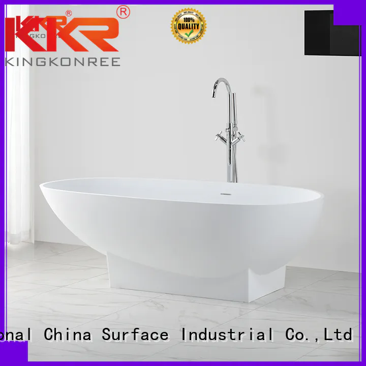 KingKonree Brand length artificla big atrifial solid surface bathtub