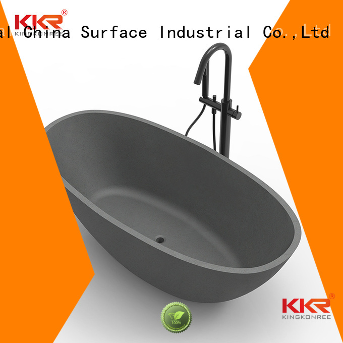 KingKonree Brand renewable royal Solid Surface Freestanding Bathtub