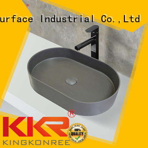 solid wash oval above counter basin KingKonree manufacture