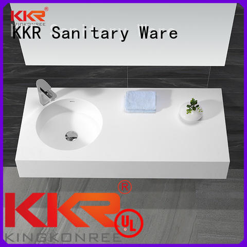 KingKonree Brand acrylic marble mounted modern wall mounted wash basins