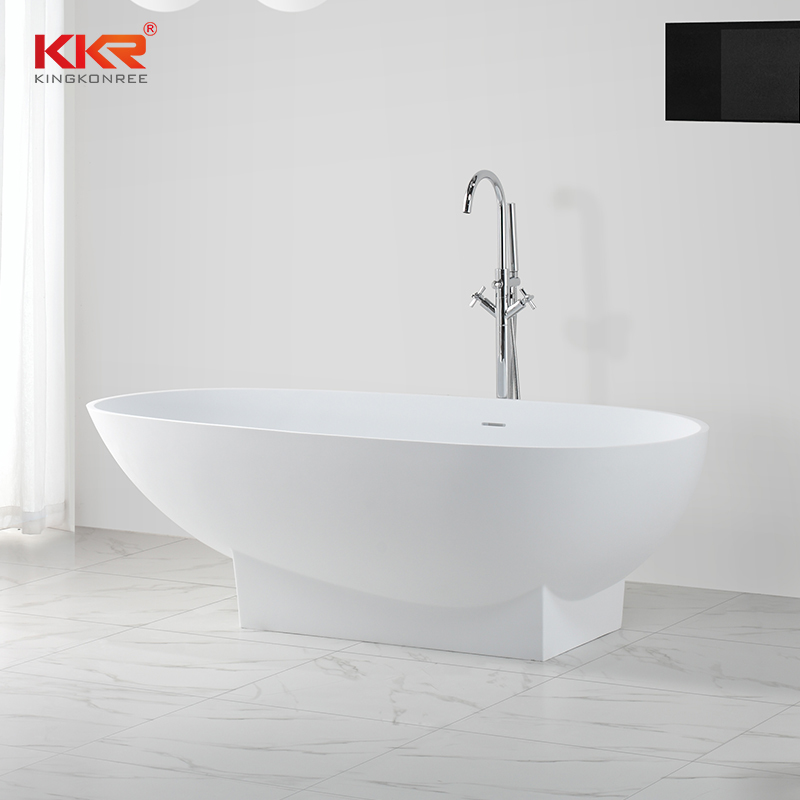 Renewable acrylic solid surface stone freestanding bathtub KKR-B021