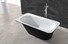 Black outside and white inside resin stone solid surface free standing bathtub KKR-B024