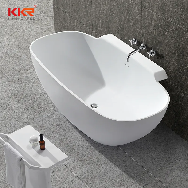 KKR Wholesale artificial stone freestanding solid surface soaking bathtub KKR-B025