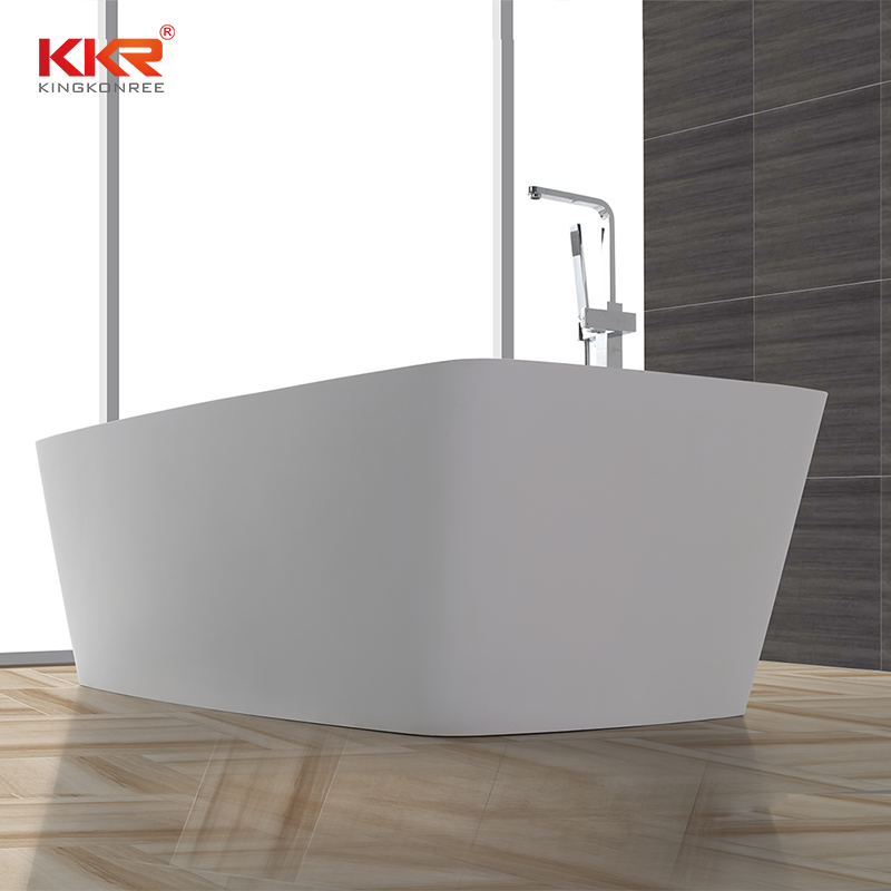 KingKonree Big size rectangle atrifial stone acrylic solid surface bath tub with length over 1800mm KKR-B026 Solid Surface Bathtub image23
