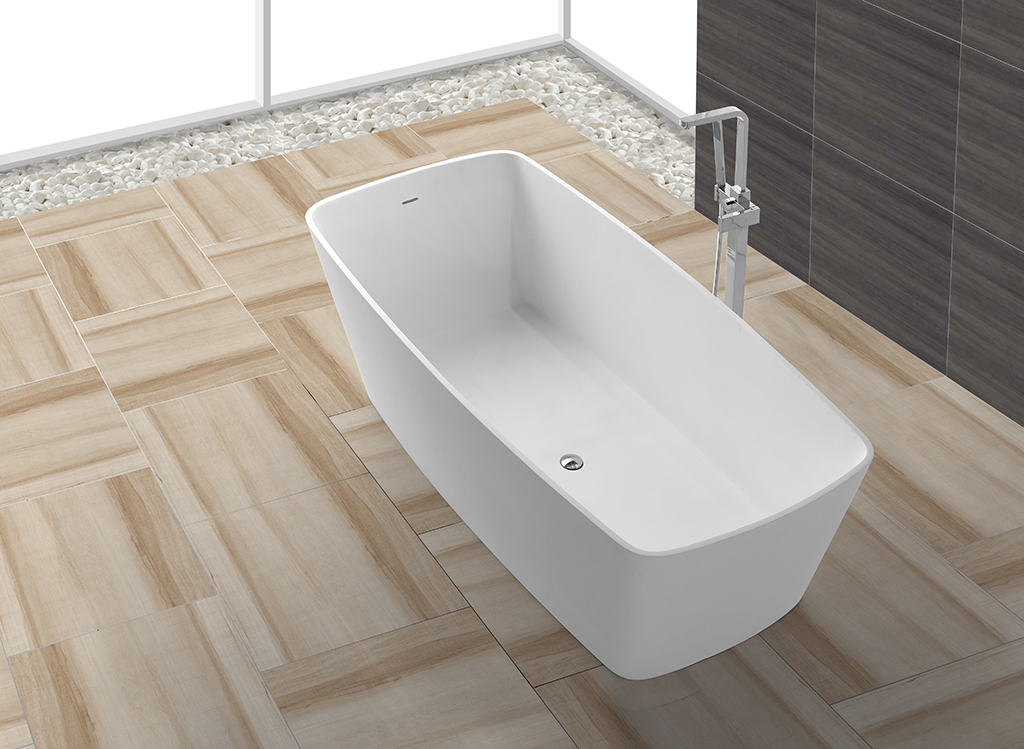 Solid Surface Freestanding Bathtub 190cm against solid surface bathtub inside company