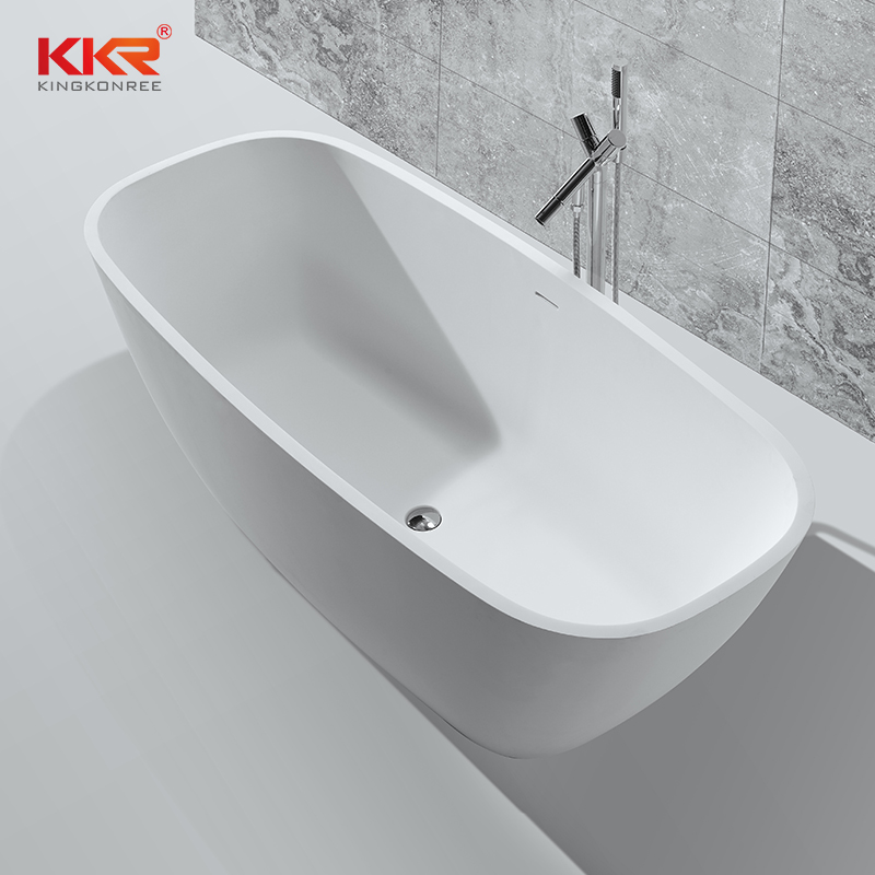 KingKonree Solid surface resin stone freestanding bathtubs KKR-B037 Solid Surface Bathtub image22