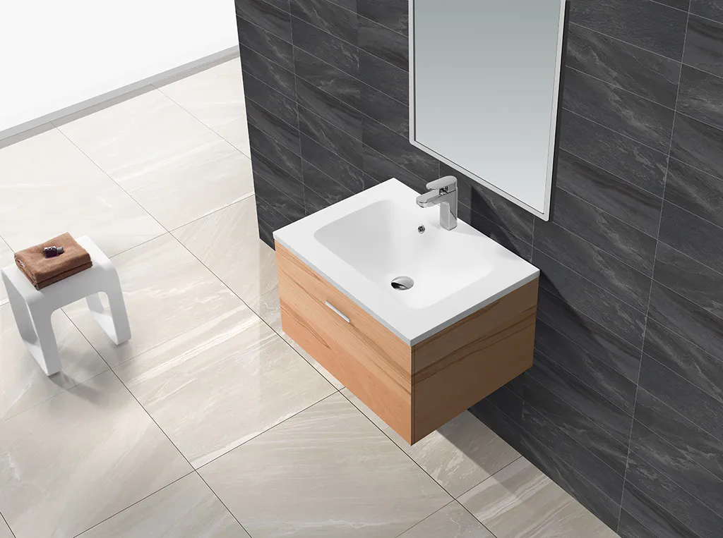 KingKonree solid surface acrylic wash basin cabinet design for hotel