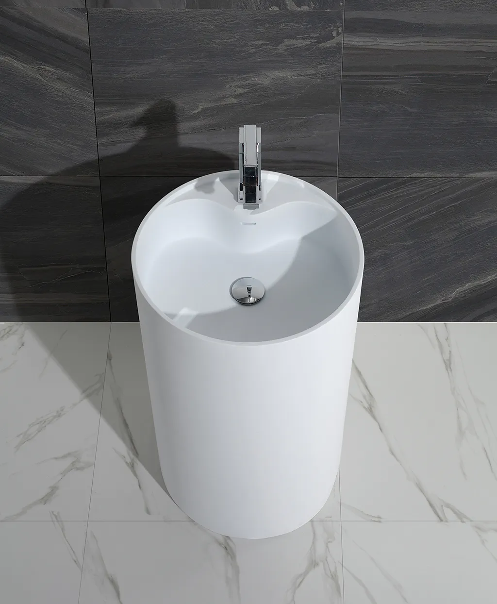 gel freestanding pedestal sink factory price for home KingKonree