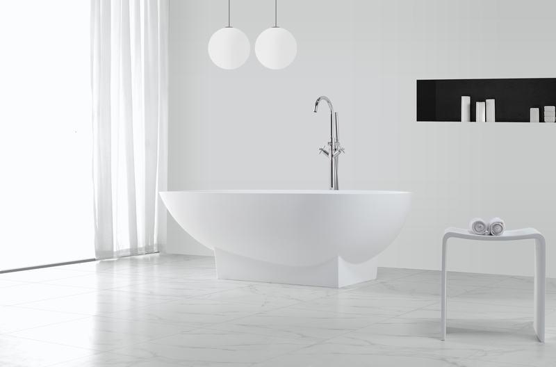 length modern KingKonree Brand Solid Surface Freestanding Bathtub factory