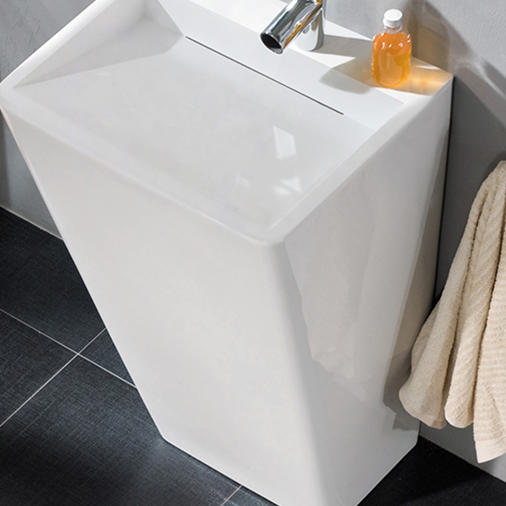 KingKonree durable round freestanding basin marble for motel