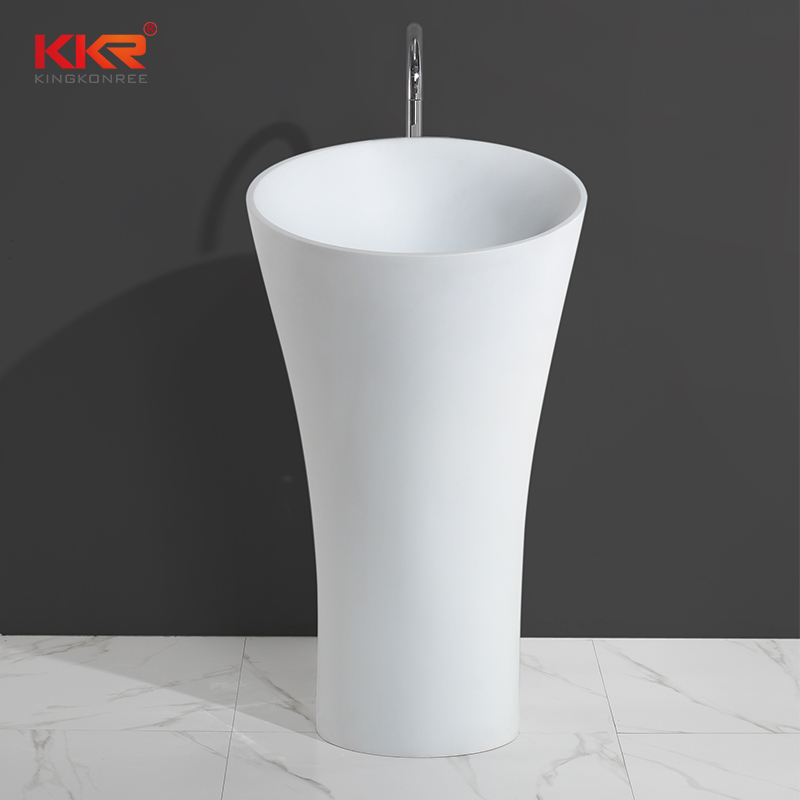 Solid surface modern fancy unique bathroom freestanding wash basin KKR-1394