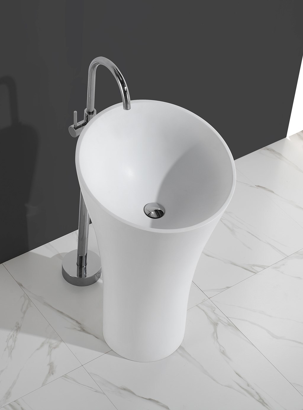 KingKonree Brand artificial solid basin custom bathroom free standing basins