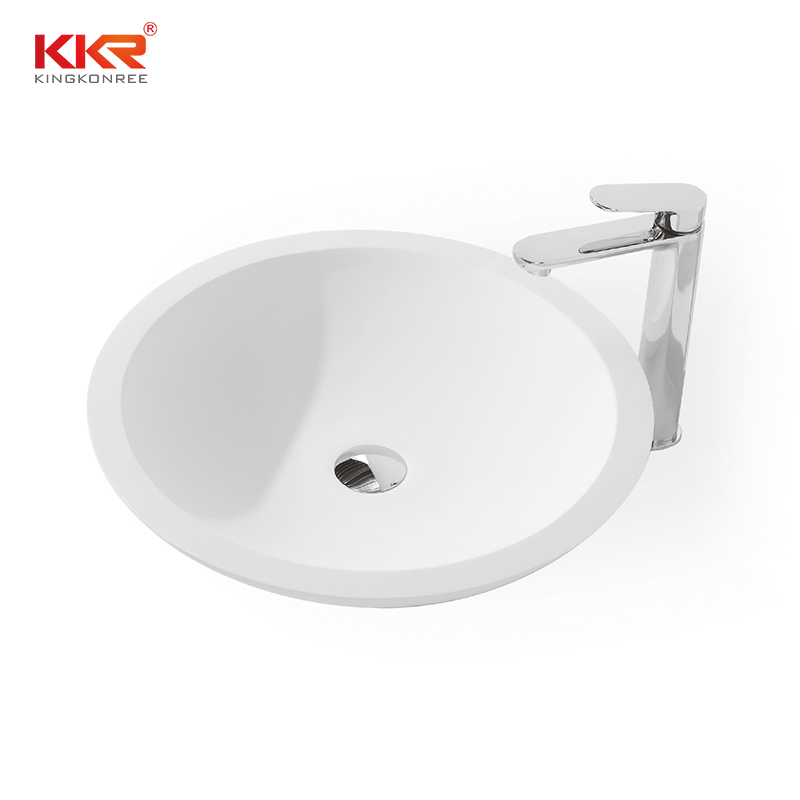 KingKonree Round Above Counter Wash Basin With 500mm Diameter KKR-1300 Above Counter Basin image4
