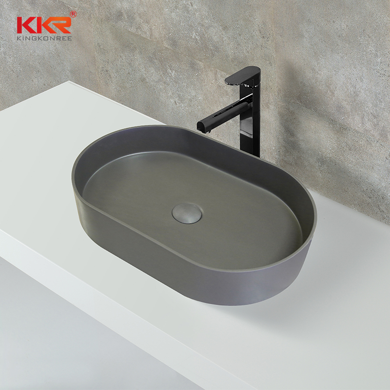 New Design High Quality Black Outside White Inside Above Counter Wash Basin KKR-1057