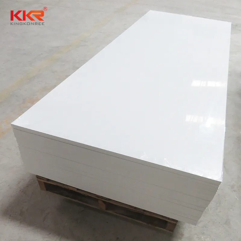 12mm White Pure Acrylic Solid Surface Sheet KKR-2700