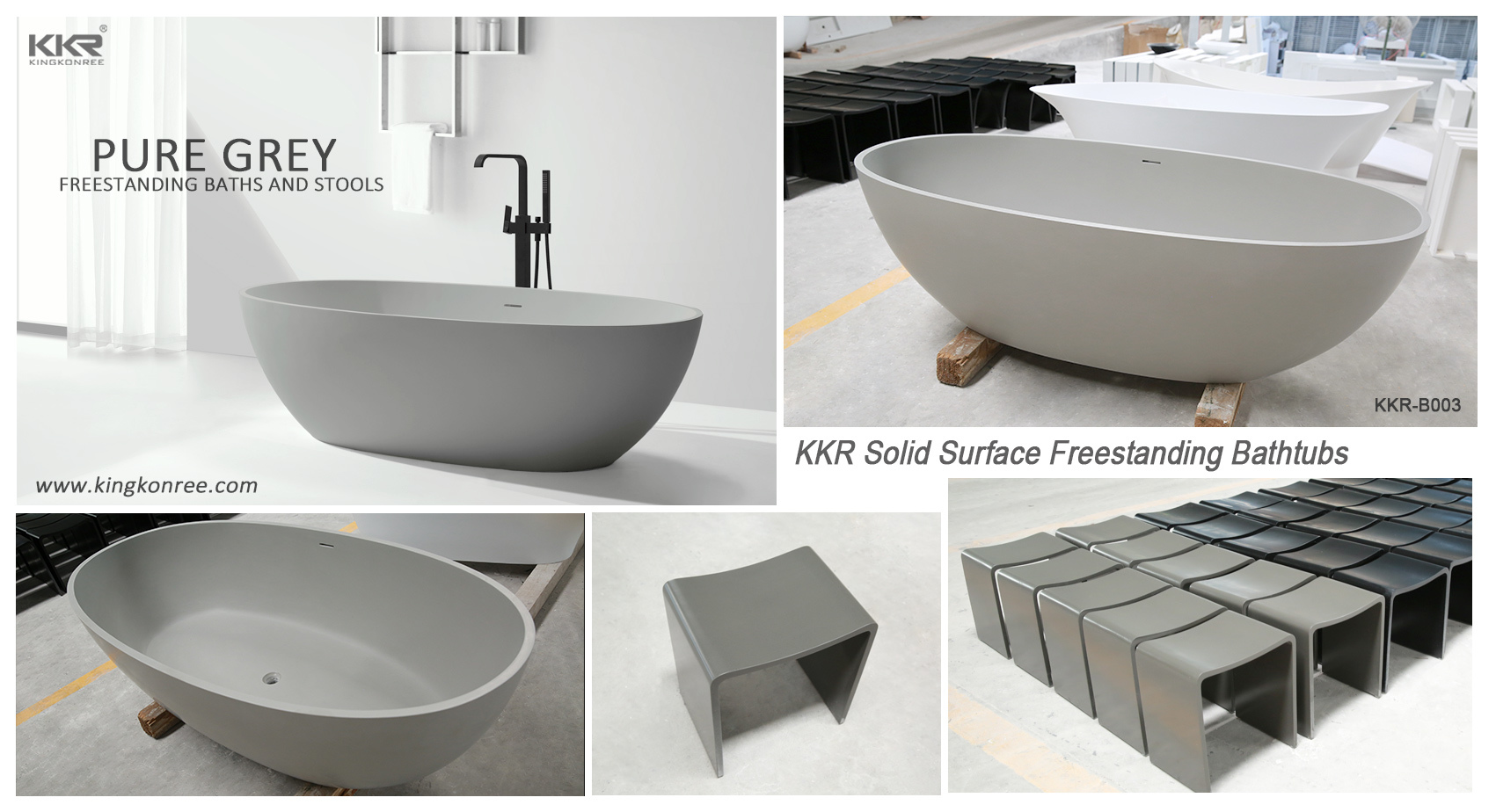 Solid Surface Freestanding Bathtub white b008 KingKonree Brand solid surface bathtub